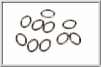 Biegeringe, oval, 7x5x1,0mm, antiksilberfb., Metall, 10 Stk.