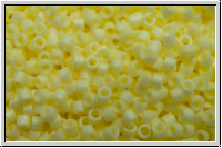 DB1521, MIYUKI Delica, 11/0, yellow, pale, op., matte, AB, 5g