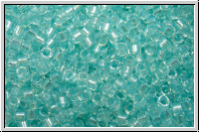 DB1672, MIYUKI Delica, 11/0, crystal,, trans., glacier blue pearl-ld., AB, 5g