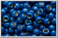 R-08-0585fPF, TOHO Rocailles, 08/0, blue, royal, galv., met., perm.-finish, matte, 10g