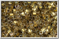 TCS-15-0262, TOHO Cubes, 1,5mm, crystal, trans., gold-ld., 5g