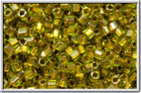 TCS-15-0991, TOHO Cubes, 1,5mm, peridot, trans., gold-ld., 5g