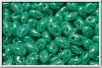 MiniDuo Beads, MATUBO, 2,5x4mm, turquoise, op., luster, 5g