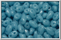 MiniDuo Beads, MATUBO, 2,5x4mm, aqua, op., 5g