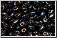 MiniDuo Beads, MATUBO, 2,5x4mm, black, op., nebula, 5g