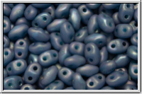 MiniDuo Beads, MATUBO, 2,5x4mm, aqua, op., nebula, matte, 5g