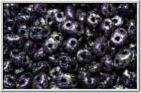 MiniDuo Beads, MATUBO, 2,5x4mm, black, op., violet, tweedy, 5g