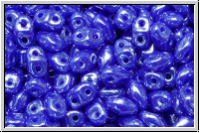 MiniDuo Beads, MATUBO, 2,5x4mm, blue, op., luster, 5g