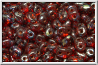 MiniDuo Beads, MATUBO, 2,5x4mm, hyacinth, trans., silver picasso, 5g