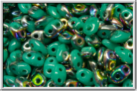 MiniDuo Beads, MATUBO, 2,5x4mm, turquoise, op., half vitrail, 5g