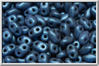 MiniDuo Beads, MATUBO, 2,5x4mm, blue/grey, met., suede, 5g