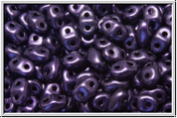 MiniDuo Beads, MATUBO, 2,5x4mm, lavender, dk., met., suede, 5g