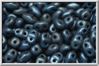 MiniDuo Beads, MATUBO, 2,5x4mm, blue, dk., met., suede, 5g