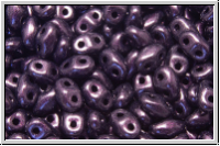 MiniDuo Beads, MATUBO, 2,5x4mm, purple, dk., met., suede, 5g