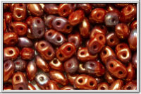 MiniDuo Beads, MATUBO, 2,5x4mm, red, op., vega luster, 5g