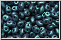 MiniDuo Beads, MATUBO, 2,5x4mm, teal, antique, met., 5g