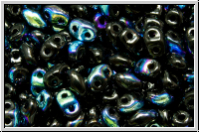 MiniDuo Beads, MATUBO, 2,5x4mm, black, op., AB, 5g