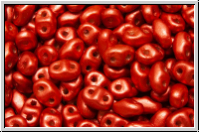 MiniDuo Beads, MATUBO, 2,5x4mm, lava red, met., satin, 5g