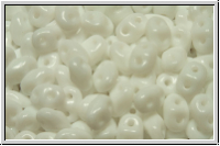 MiniDuo Beads, MATUBO, 2,5x4mm, white, op., 5g