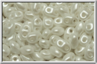 MiniDuo Beads, MATUBO, 2,5x4mm, white, alabaster, white pastel, 5g