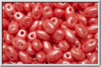 MiniDuo Beads, MATUBO, 2,5x4mm, white, alabaster, pearl shine coral pink, 5g