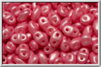 MiniDuo Beads, MATUBO, 2,5x4mm, white, alabaster, pearl shine baby pink, 5g