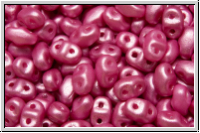 MiniDuo Beads, MATUBO, 2,5x4mm, white, alabaster, pearl shine hot pink, 5g