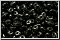 MiniDuo Beads, MATUBO, 2,5x4mm, black, op., 5g
