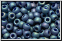 RR-08-4703, MIYUKI Rocailles, 08/0, blue, nebula, op., glaze, matte, AB, 10g