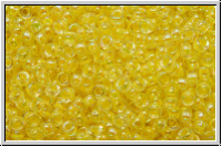 RR-15-0273, MIYUKI Rocailles, 15/0, crystal, trans., lt. yellow-ld., AB, 5g