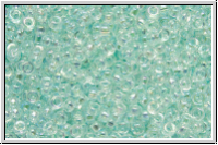 RR-15-2212, MIYUKI Rocailles, 15/0, crystal, trans., lt. aqua-ld., AB, 5g