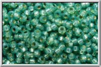 RR-15-4241, MIYUKI Rocailles, 15/0, mint, dk. (dyed), trans., silver-ld., duracoat, 5g