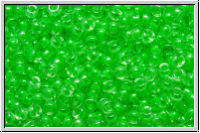 RR-15-1120, MIYUKI Rocailles, 15/0, crystal, trans., luminous mint green-ld., 5g