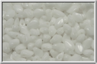 Gekko-Beads, 3x5mm, white, op., 50 Stk.