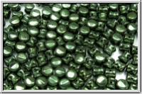 Diabolo-Beads, 5x5mm, green, metallic, 25 Stk.