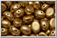 Candy-Beads, oval, PRECIOSA, 6x8mm, gold, met., satin, 20 Stk.