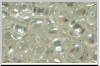 Candy-Beads, oval, PRECIOSA, 6x8mm, crystal, trans., AB, 20 Stk.