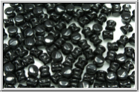 Diabolo-Beads, 5x5mm, black, op., 25 Stk.