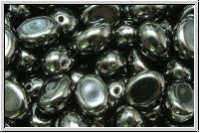 Candy-Beads, oval, PRECIOSA, 6x8mm, hematite, met., 20 Stk.