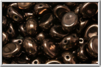 Candy-Beads, oval, PRECIOSA, 6x8mm, black, op., vega luster, 20 Stk.