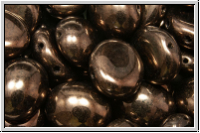Candy-Beads, oval, PRECIOSA, 10x12mm, black, op., vega luster, 10 Stk.