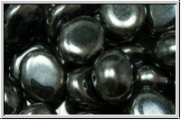 Candy-Beads, oval, PRECIOSA, 10x12mm, hematite, met., 10 Stk.