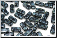 PRISM Beads, 4x8mm, black, op., picasso, 20 Stk.