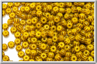 PR-11-83491, PRECIOSA Rocailles, 11/0, yellow, op., 10 brown stripes, 20g