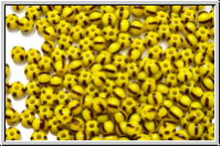 PR-11-83500, PRECIOSA Rocailles, 11/0, yellow, op., 4 black stripes, 20g