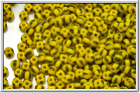 PR-11-83520, PRECIOSA Rocailles, 11/0, yellow, op., 4 green stripes, 20g