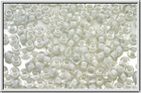 PR-11-38002, PRECIOSA Rocailles, 11/0, crystal, trans., white-ld., 20g