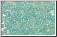 PR-11-58562, PRECIOSA Rocailles, 11/0, crystal, trans., blue green-ld., AB, 20g