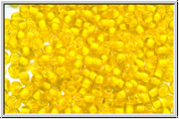 PR-11-85016, PRECIOSA Rocailles, 11/0, yellow, lt., trans., white-ld., 20g