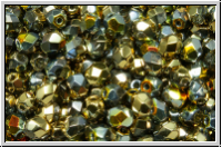 Bhm. Glasschliffperle, PRECIOSA, feuerpol., 4mm, crystal, trans., california sunshine, 50 Stk.